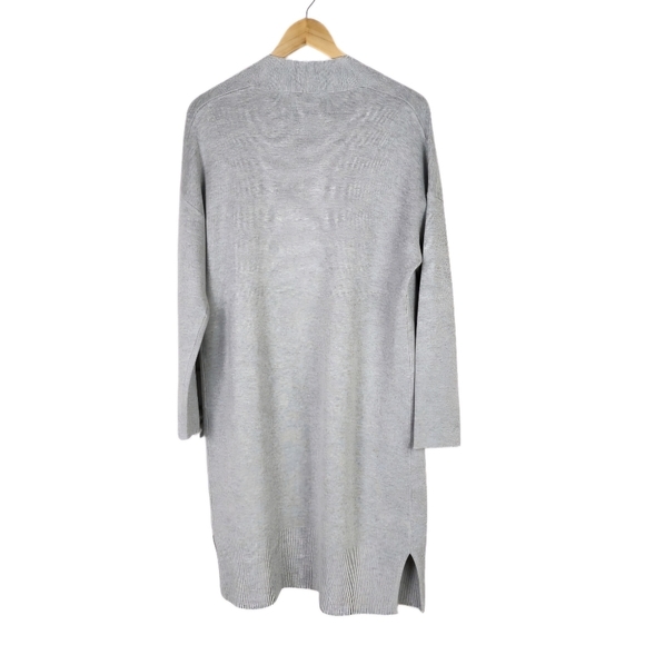 Charlie Paige Long Open Cardigan Pouch Pocket Light Gray No Size Measures Medium - Picture 8 of 13